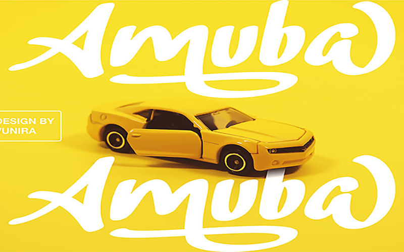 Download Шрифт "Amuba | Handwritten Display Font" / Amuba | Handwritten Display Font - Шрифт на тему графика handwritten,display,fancy,font,car,yellow,modern,typography,handmade,handwritting,elegant,illustration,graphic,background,typeface,calligraphy,text,style,vector,art