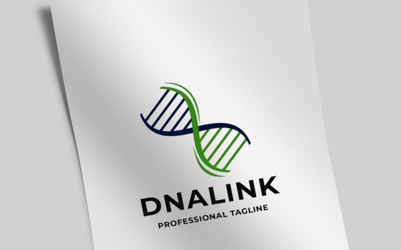 Download Шаблон логотипа "Dna Link Logo Template" / Dna Link Logo Template - Шаблон логотипа на тему графика atom,biochemistry,biology,biotechnology,cell,chemistry,chromosome,dna,evolution,experiment,flat,gene,genetic,genetics,health,healthcare,helix,human,laboratory,life