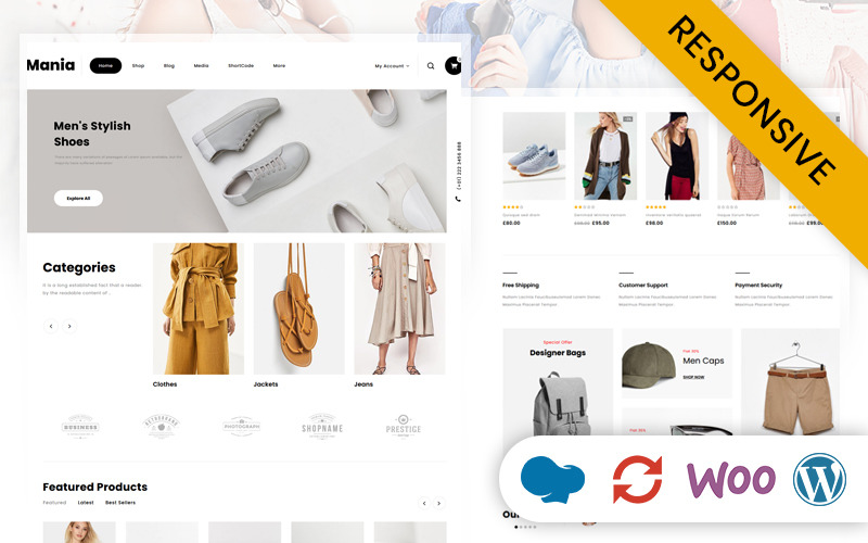 Mania - Online modewinkel WooCommerce-thema