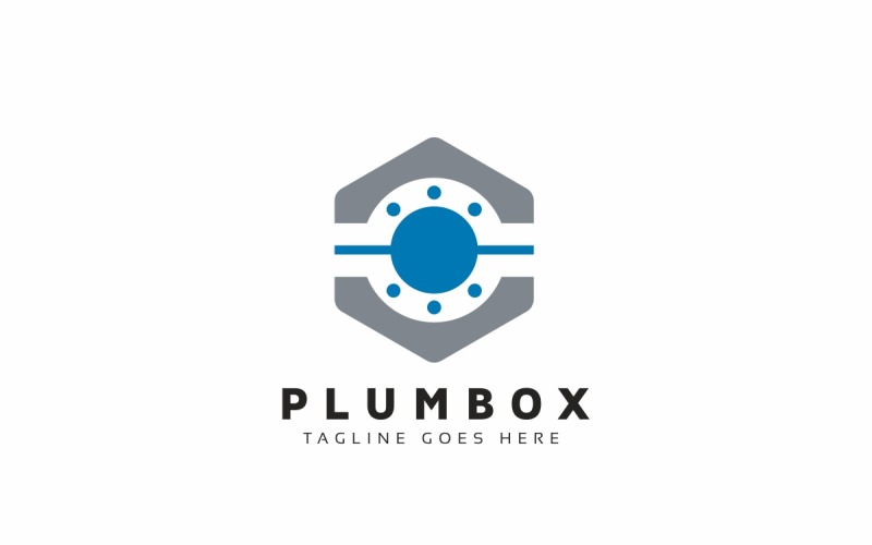 Download Шаблон логотипа "Plumbing Box Logo Template" / Plumbing Box Logo Template - Шаблон логотипа на тему графика box,business,clean,cleaning,company,drain,drop,filter,help,hex,hexagon,home,house,logo,maintenance,modern,plumber,plumbing,psd,repair