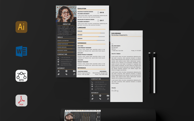 Download Резюме "Professional Clean Resume Template" / Professional Clean Resume Template - Резюме на тему графика resume,resume templates,simple resume,clean resume,minimalist resume,resume template format,template resumes,creative resumes,professional resume,corporate resume