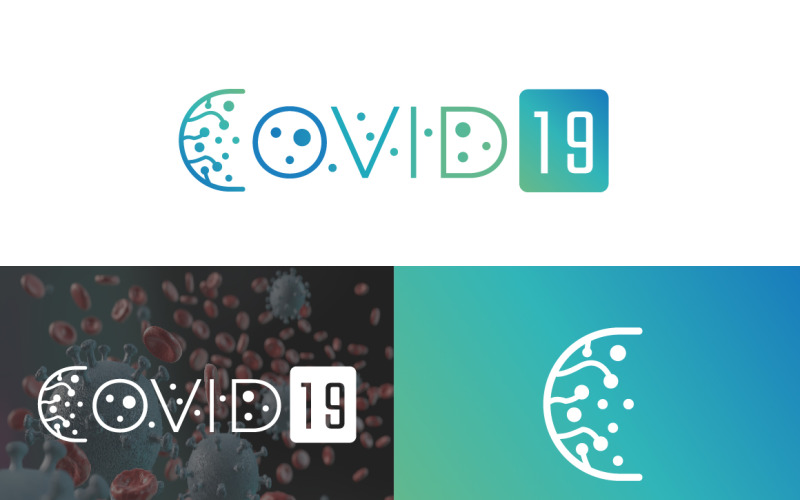 Coronavirus - Covid19 v.2 Logo-sjabloon