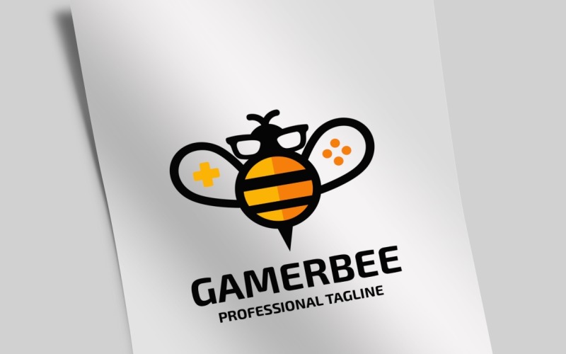 Download Шаблон логотипа "Gamer Bee Logo Template" / Gamer Bee Logo Template - Шаблон логотипа на тему графика animal,animals,app,arcade,bee,blog,character,characters,console,controller,fun,game,game online,gamer,games,joystick,kid,kids,logo,mascot