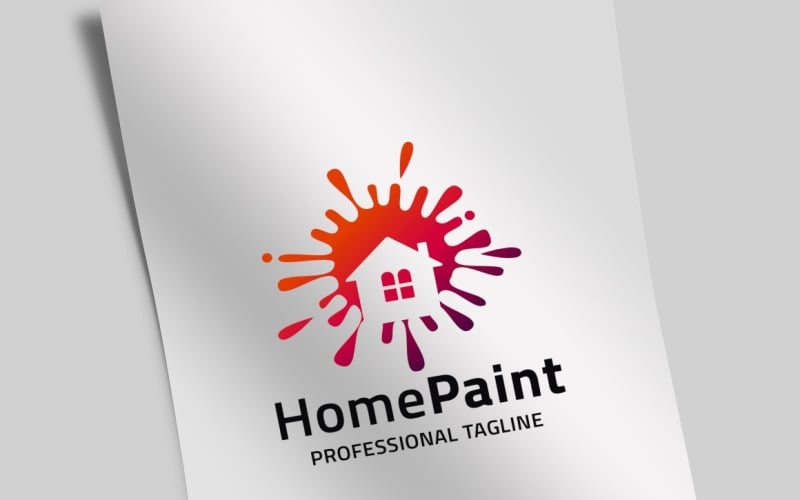 Download Шаблон логотипа "Home Paint Logo Template" / Home Paint Logo Template - Шаблон логотипа на тему графика artist,artiste,brush,build,builders,building,clean,colorful,construction,decor,decorate,decorative,engineer,festival,home,house,improve,maintenance,paint,painter