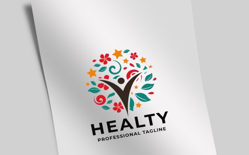 Modelo de logotipo Healty