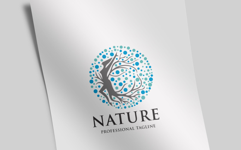 Download Шаблон логотипа "Nature Logo Template" / Nature Logo Template - Шаблон логотипа на тему графика adventure,botanical,branch,creative,design,eco,ecology,environment,food,forest,fresh,garden,grow,heart,landscape,leaf,leave,life,natural,organic logo