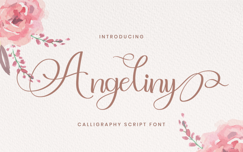 Angeliny - czcionka kaligrafii