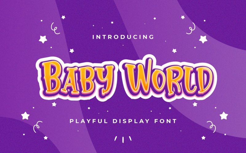 Download Шрифт "Baby World - Playful Display Font" / Baby World - Playful Display Font - Шрифт на тему графика display,decorative,beautiful,playful,kids,handlettering,calligraphy,fun,handwritten,preschool,cute,children,quirky,multilingual,kindergarten