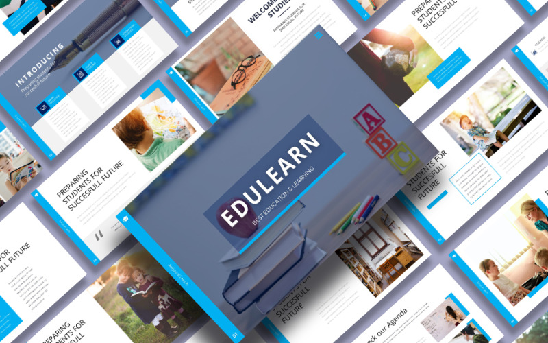 Edulearn Education And Learning Powerpoint Template
