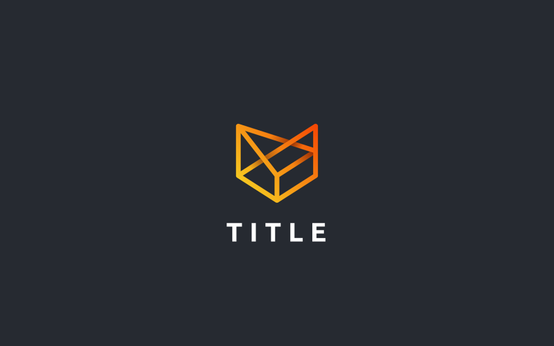 Download Шаблон логотипа "Fox Logo Template" / Fox Logo Template - Шаблон логотипа на тему графика fox,wolf,logo,icon,vector,animal,tech,technology,data,cloud,modern,minimalistic,minimal,geometrical,geometry,translucent,transparent,cat,kitten,it