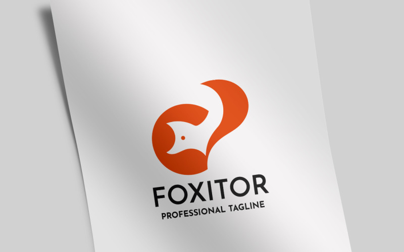 Download Шаблон логотипа "Foxitor Logo Template" / Foxitor Logo Template - Шаблон логотипа на тему графика agile,animal,animals,business,colorful,crafty,cunning,dog,entertainment,fast,fox,fox logo,foxed,foxy,media,orange,predator,professional,solution,strategy