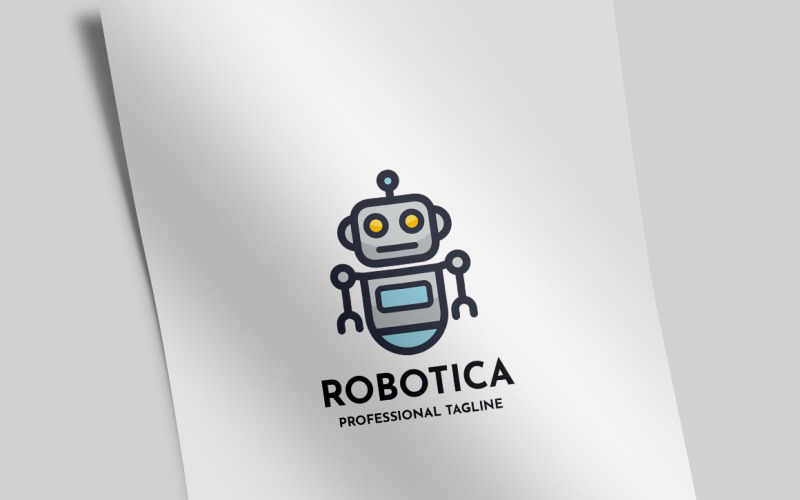 Sjabloon met logo voor robotmachine