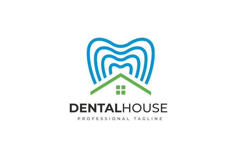 Download Шаблон логотипа "Dental House Logo Template" / Dental House Logo Template - Шаблон логотипа на тему графика brand,branding,business,care,clinic,corporate,dental,dentist,dentistry,doctor,health,healthy,home,house,hygienist,icon,identity,medic,medical,office