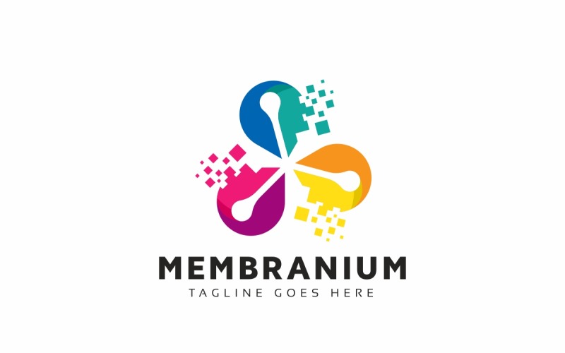 Download Шаблон логотипа "Digital Pixel Logo Template" / Digital Pixel Logo Template - Шаблон логотипа на тему графика brainstorm,branding,builder,business,central,circular,communication,core,creativity,data,digit,digital,engineer,entertainment,global,it,letter,media,o letter,o logo