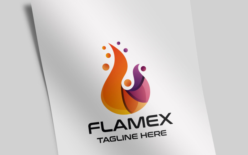 Download Шаблон логотипа "Flame Logo Template" / Flame Logo Template - Шаблон логотипа на тему графика 3d,abstract,application,burn,business,company,computer,cool,corporate,creative,energy,fire,flame,fluid,foil,heat,hot,internet,logo,modern