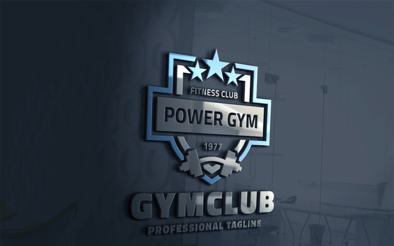 Download Шаблон логотипа "Gym Club Logo Template" / Gym Club Logo Template - Шаблон логотипа на тему графика athlete,barbell,body,body builder,body building,box,boxer,branding,crossfit,development,dumbbell,endurance,exercise,fitness,force,gym,health,iron,muscle,shield