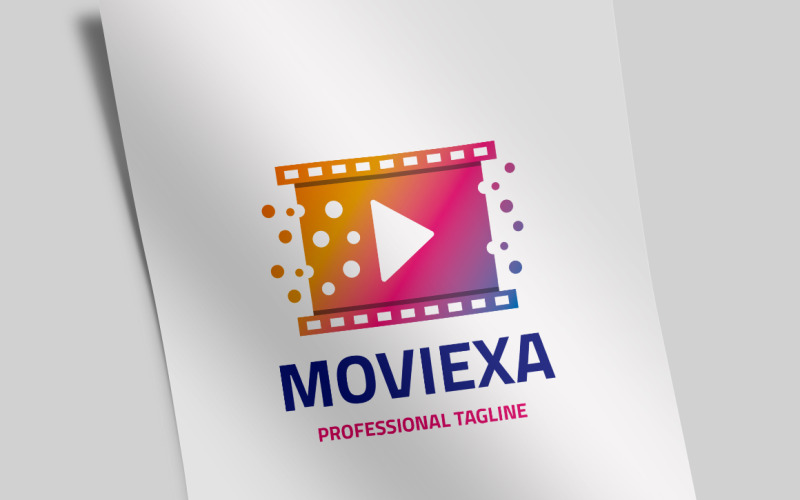Modèle de logo de lecture de film