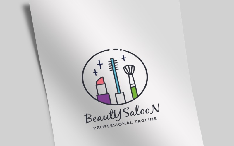 Download Шаблон логотипа "Beauty Saloon Logo Template" / Beauty Saloon Logo Template - Шаблон логотипа на тему графика beauty,beauty salons,boy,color hair,cosmetic,cutting,fashion,female,florists,gents,girl,gorgeous,hair,hair vitamin,hairdresser,makeup,male,man,natural products,parlor