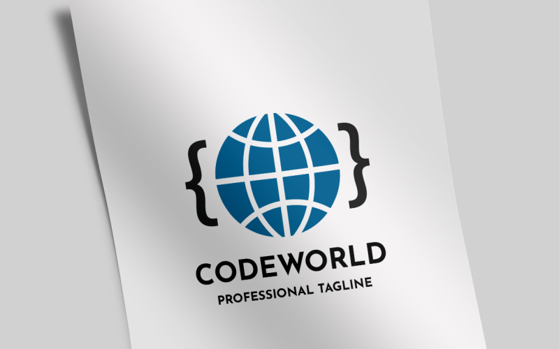 Code World Logo Template