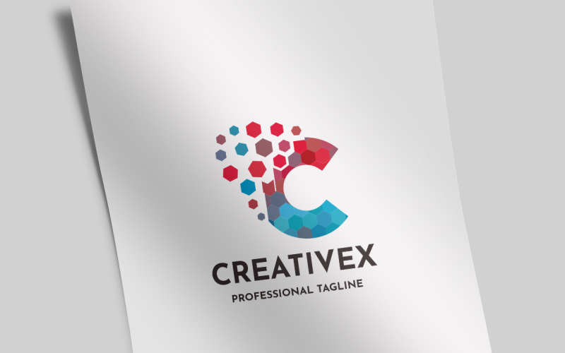 Download Шаблон логотипа "Creativex Letter C Logo Template" / Creativex Letter C Logo Template - Шаблон логотипа на тему графика art,artist,box,color,colorful,creative,creatives,cube,design,entertainment,hexa,hexagon,hexagonal,idea,industry,letter,logo,media,particle,particles