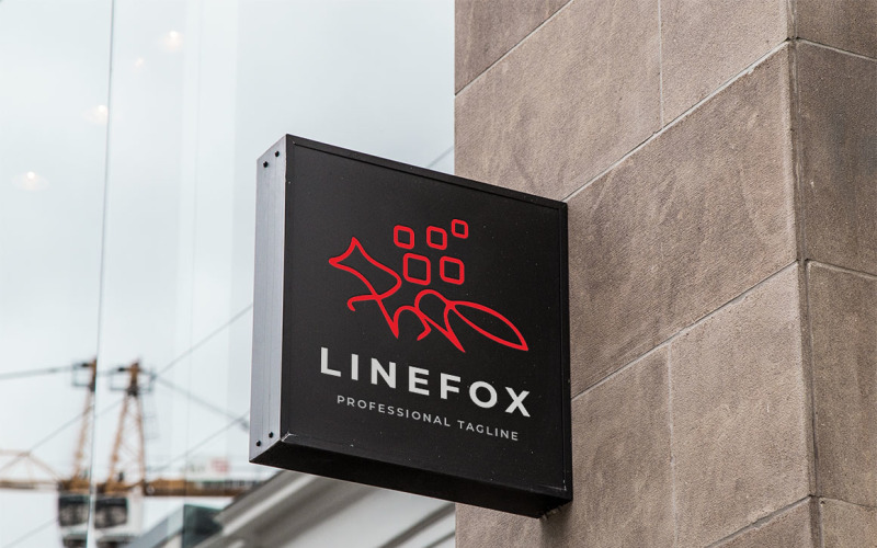 Download Шаблон логотипа "Line Fox Logo Template" / Line Fox Logo Template - Шаблон логотипа на тему графика animal,animals,app,application,brand,branding,broadband,clean,communication,creative,creativity,delivery,elegant,fashion,fast,fox,gold,internet,line,modern
