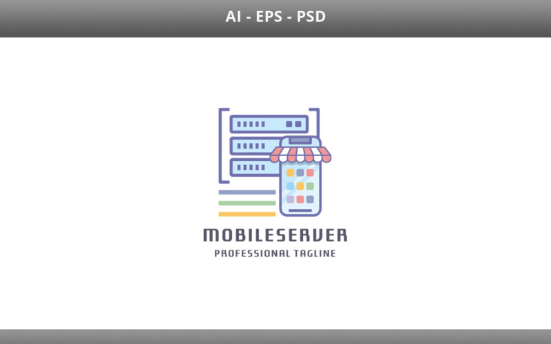 Mall för mobil serverlogotyp