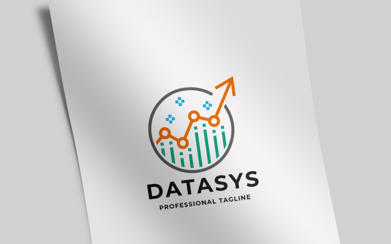 Modèle de logo d'analyse de données