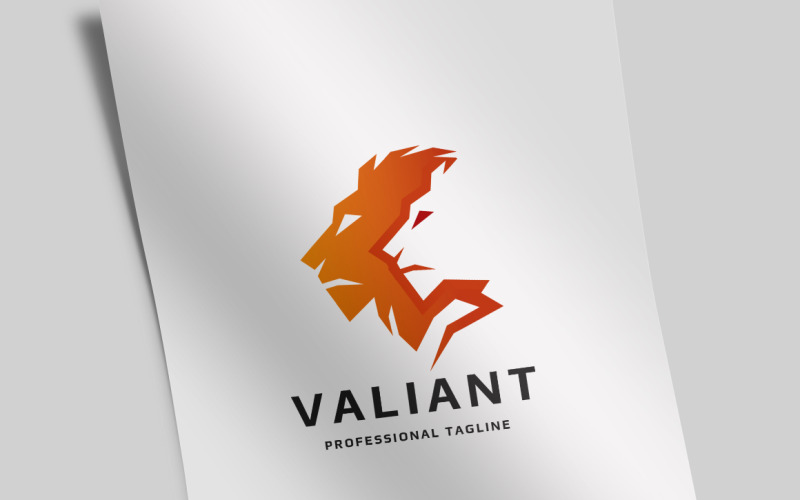 Modèle de logo Lion et Lion Valiant