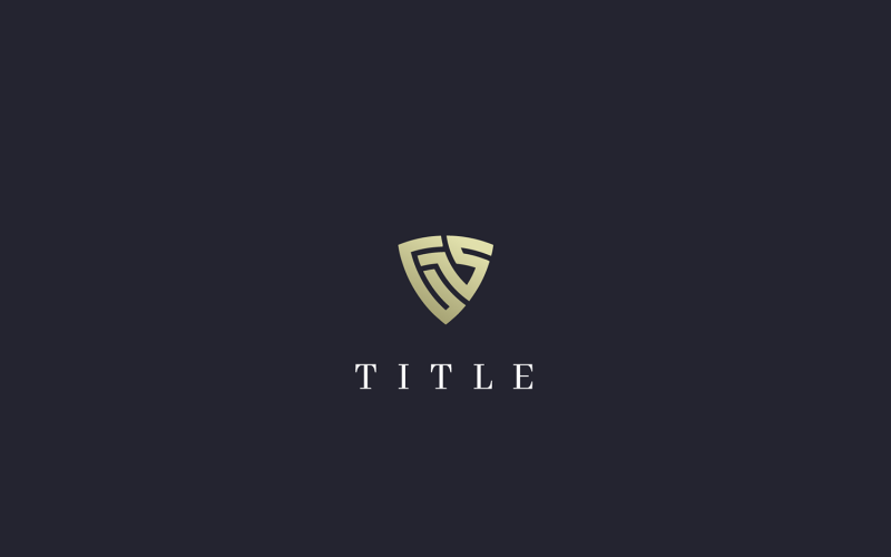 Modelo de logotipo GS de luxo