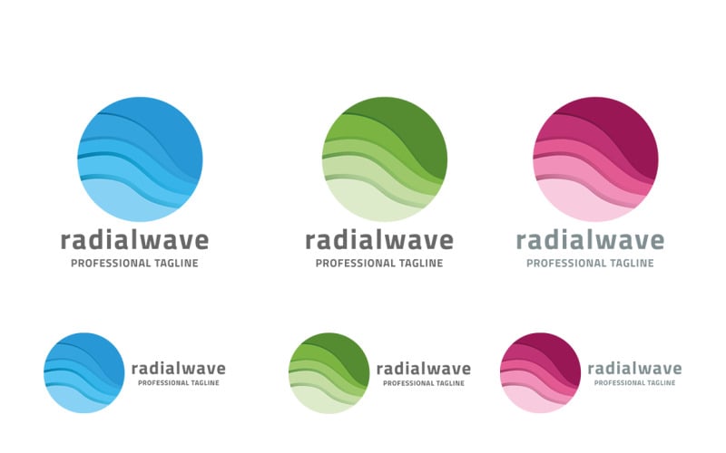 Download Шаблон логотипа "Radial Wave Logo Template" / Radial Wave Logo Template - Шаблон логотипа на тему графика agency,brand,branding,circular,creation,creative,depmod,flow,liquid,media,modern,motion,nature,ocean,oceanic,professional,responsive,sea,sport,studio