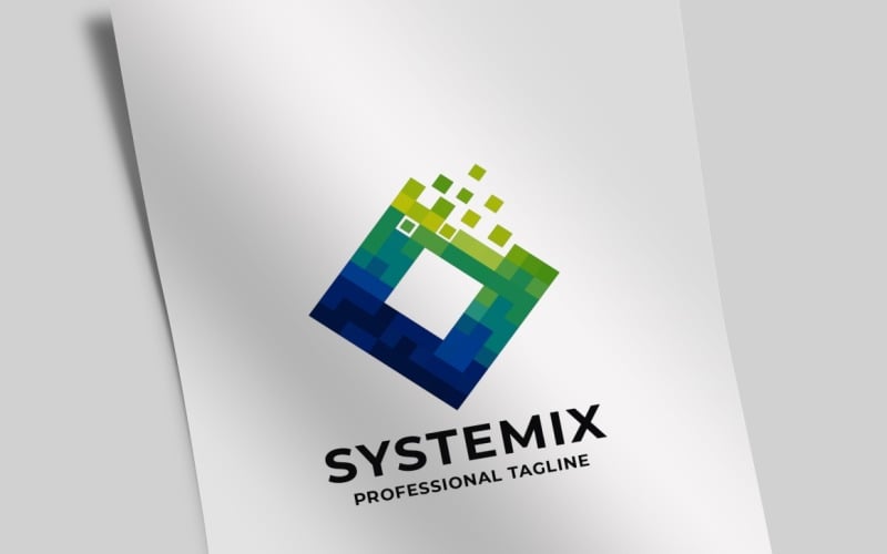 Download Шаблон логотипа "Square System Logo Template" / Square System Logo Template - Шаблон логотипа на тему графика brainstorm,buider,community,corporate,data,development,digital,entertainement,identity,information,ingelligence,interactive,lozenge,matrix,media,mosaic,network,photograph,pixel,productivity