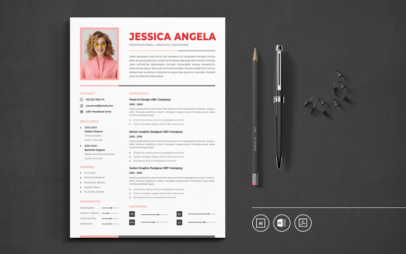 Download Резюме "Minimalist CV Vol.12 Resume Template" / Minimalist CV Vol.12 Resume Template - Резюме на тему графика resume,cv,minimalist,professional,modern,elegant,minimal,business,hiring,company,job,entrepreneur,illustrator,word,corporate