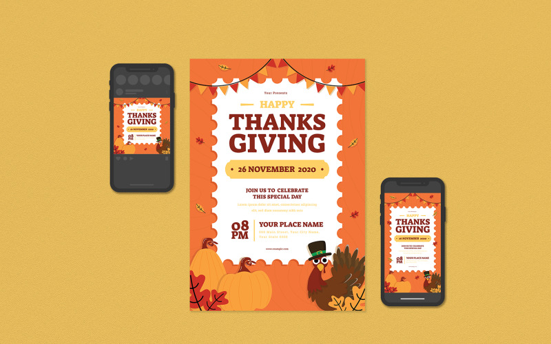 Download Фирменный стиль "Thanksgiving Flyer Set - Corporate Identity Template" / Thanksgiving Flyer Set - Corporate Identity Template - Фирменный стиль на тему графика autumn,celebrate,celebration,club,club flyers,design,family,flyer,harvest,night,november,post,poster,pumpkin,template,thanksgiving,thanksgiving backgrounds,thanksgiving celebration,thanksgivi