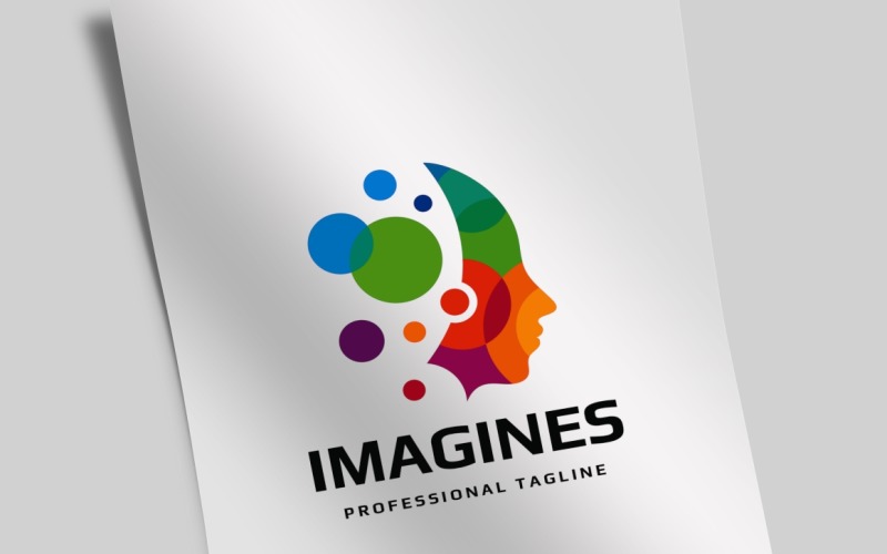 Download Шаблон логотипа "Human Imagines Logo Template" / Human Imagines Logo Template - Шаблон логотипа на тему графика artificial,brainstorm,bright,business,colorful,consultant,consulting,creation,creative,creativity,data,development,dot,engineer,entertainment,head,human,humanoid,idea,intelligence