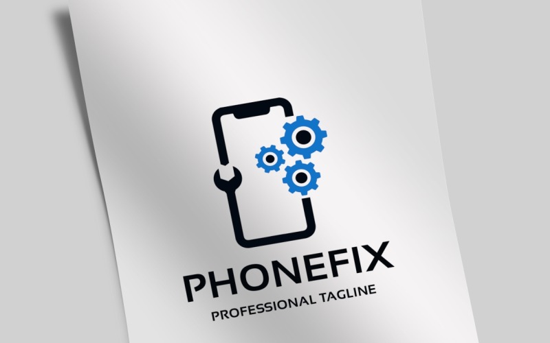 Modelo de logotipo de conserto de telefone