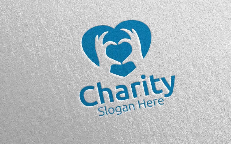 Plantilla de logotipo Charity Hand Love 26