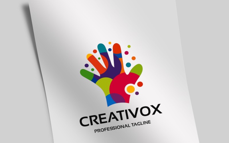 Plantilla de logotipo de mano creativa