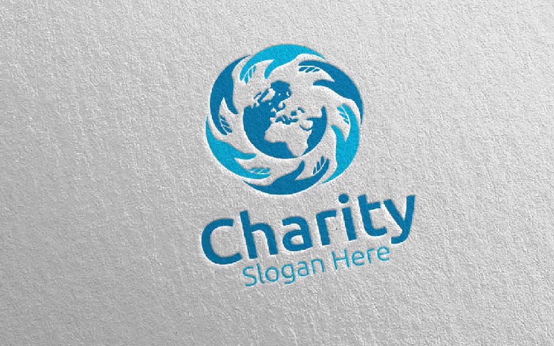 Plantilla de logotipo Global Charity Hand Love 31
