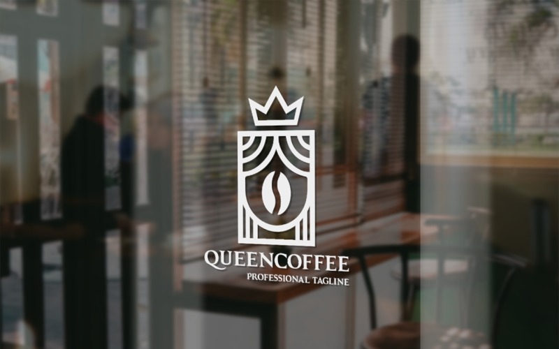 Szablon Logo kawy królowej