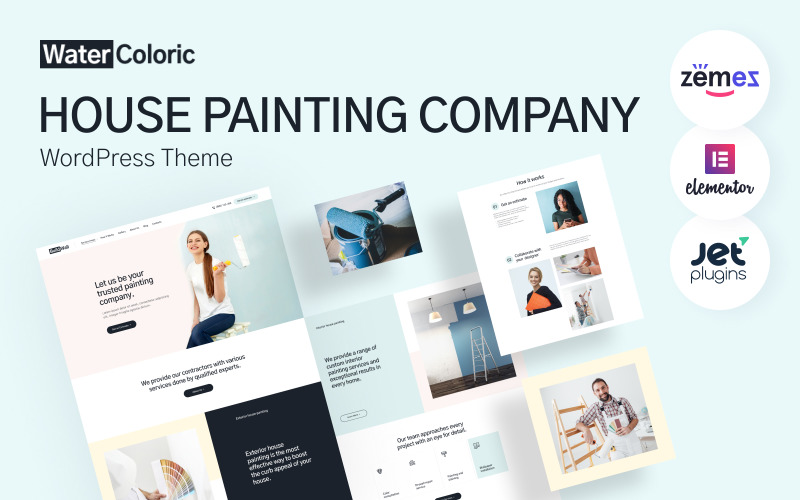 WordPress téma WaterColoric - House Painting Company