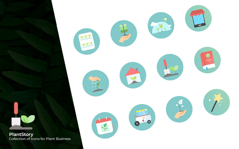 PlantStory - Set for Plants Business Icon