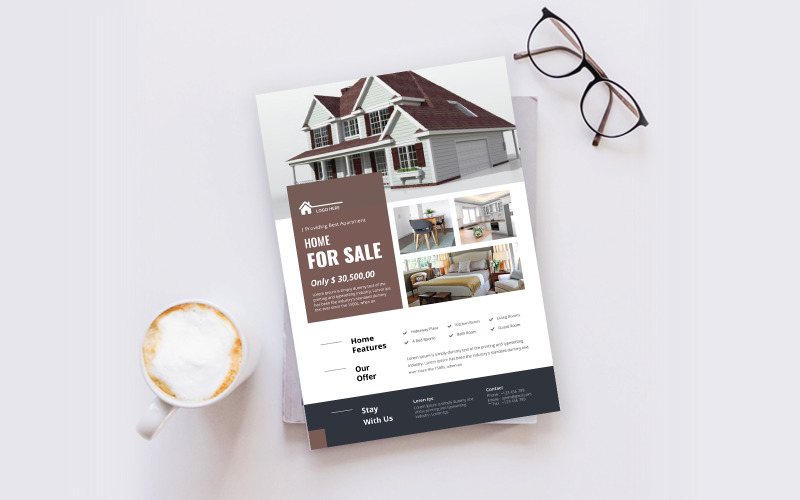 Download Фирменный стиль "Real Estate Flyer - Corporate Identity Template" / Real Estate Flyer - Corporate Identity Template - Фирменный стиль на тему графика flyer,template,design,business,poster,corporate,estate,real,concept,print,company,architecture,modern,construction,creative,home,sale,style,industry,building
