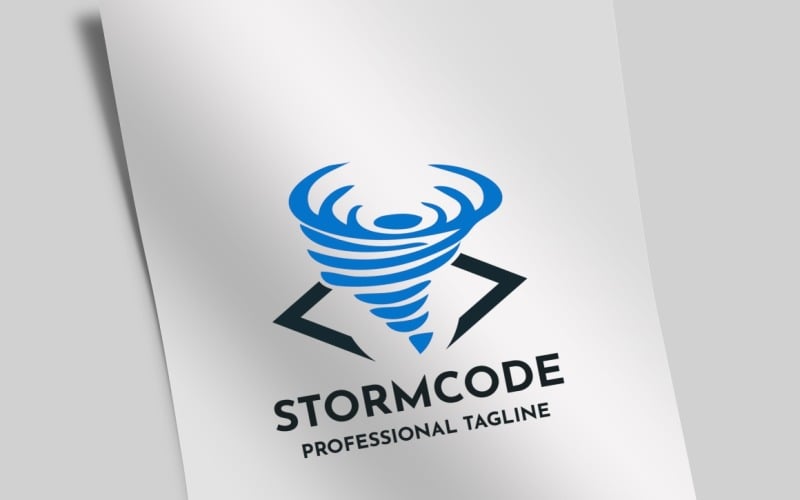 Storm Code Logo Template