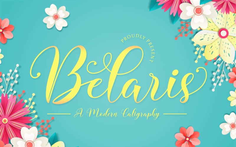 Belaris - nowoczesna czcionka kaligrafii