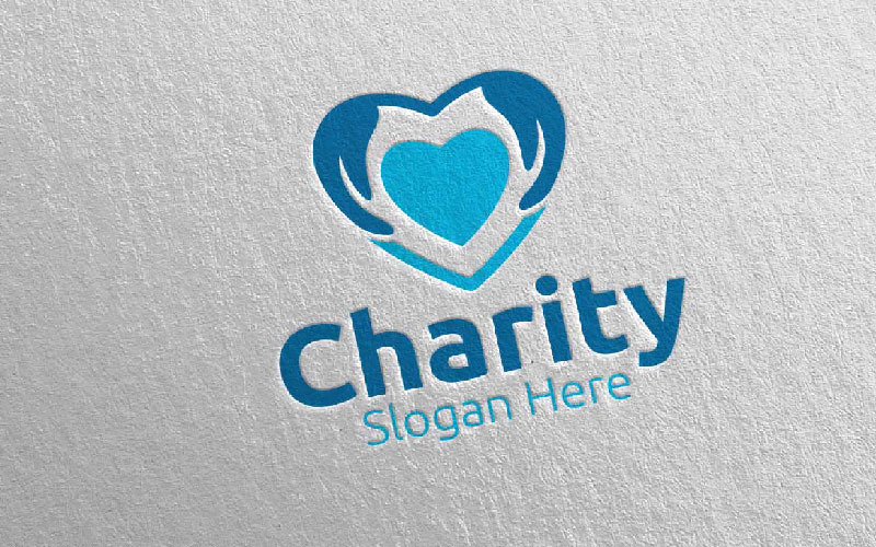 Charity Hand Love 74 Logo Template
