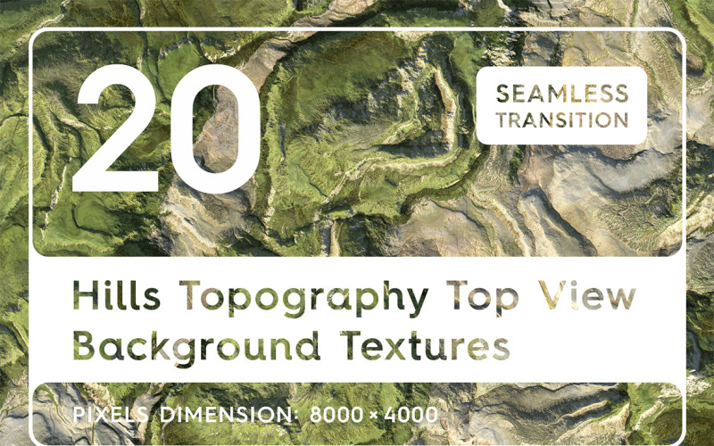 20 wzgórz Topografia Widok z góry Tekstury tła
