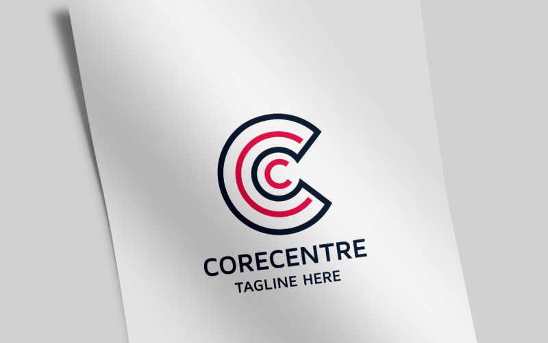 Modello di logo della lettera C del centro centrale