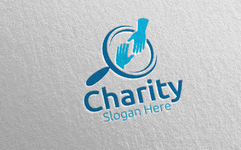 Najděte šablonu loga Charity Hand Love 66