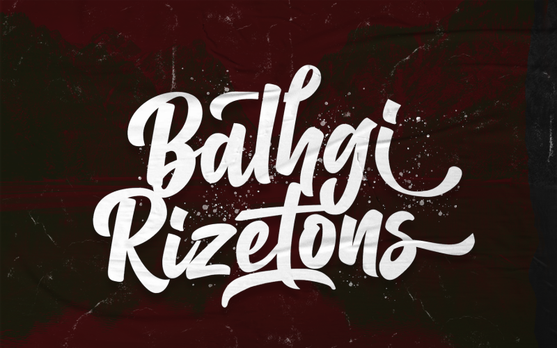Balhgi Rizetons - Bold Cursive Font