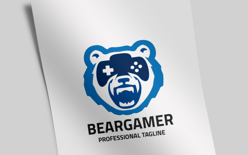 Download Шаблон логотипа "Bear Gamer Logo Template" / Bear Gamer Logo Template - Шаблон логотипа на тему графика adventure,agency,bear,bear logo,business,company,cool,creative,emblem,finance,grizzly,grizzly bear,invest,investmentl,outdoor,polar,polar bear,pro,studio,the bear